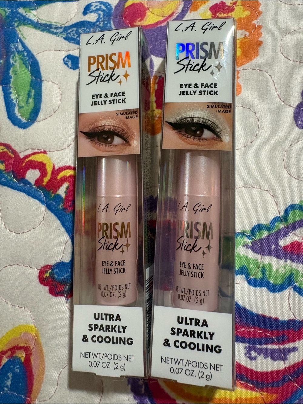 LA Girl Prism Stick Eye & Face Jelly Stick - Sparkling Pink Duo